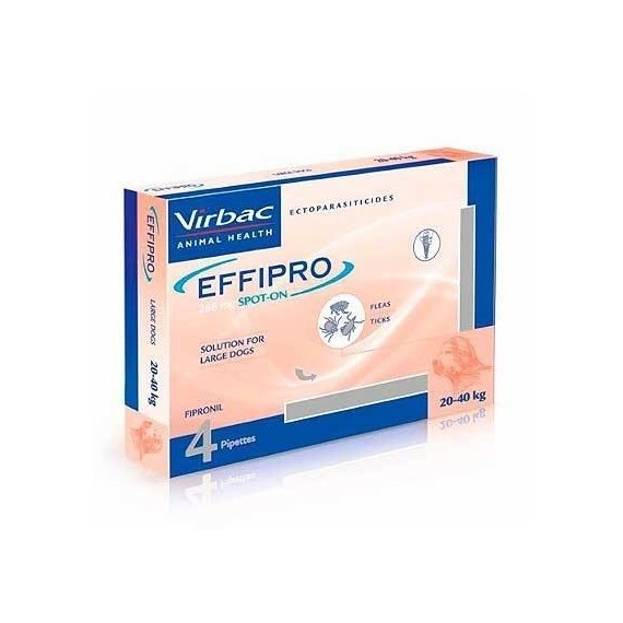 Effipro 268 mg Perros Grande 4 pipetas (20-40 kg) - 1
